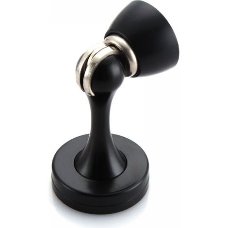 Lot de 1 butoirs de porte magnétiques en acier inoxydable avec fermeture douce pour porte murale robuste(Noir) (1/5)