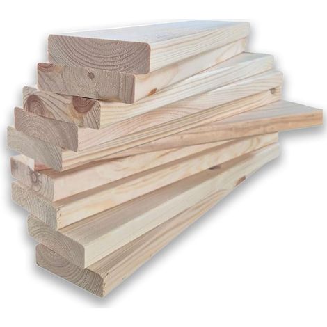 10x Listello in legno di PINO da 40 cm, sezione 8,5x2,2 cm, Piallato (1/5)