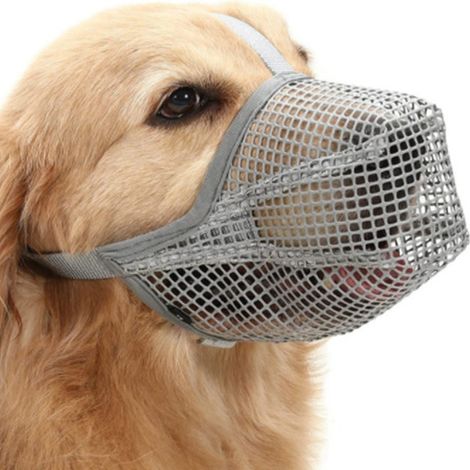 Adjustable, bite-proof, soft mesh muzzle for small, medium and large dogs.