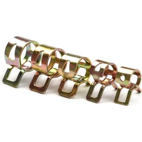 Collier de serrage à ressort galvanisé durable pour tuyau d'air basse pression, 5 à 10 mm, silicone, lot de 6 (M6) - AquaForge (1/5)