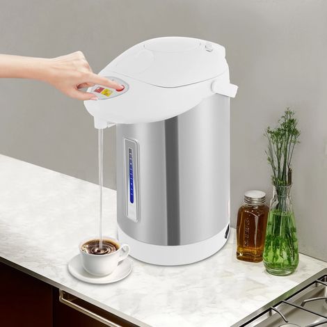 Distributeur d'eau chaude de 3 L, 750 W, Carafe isotherme électrique En acier inoxydable, Pour bureaux, hôtels, logements étudiants, voyages, restaurants