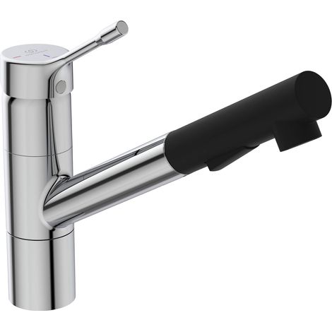 Ideal Standard Miscelatore cucina Ceralook, con doccetta estraibile, Sporgenza 233mm, Cromo, BC297AA (1/3)