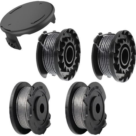 4 pcs Bobine pour coupe,Fil Coupe Bordure,Fil Coupe Bordure Universel,Convient pour Bosch Art 23 SL/art 26 SL Tête Tondeuse À Gazon de Jardinage,Fil de Tonte Fil de Coupe (1/5)