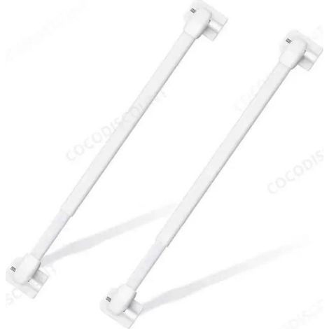 Cobye -Lot de 2 Tringles à Rideau Extensibles 60–95 cm + 4 Crochets Auto-Adhésifs – Barres Sans Perçage- Fenêtre, Cuisine, Salon (1/5)