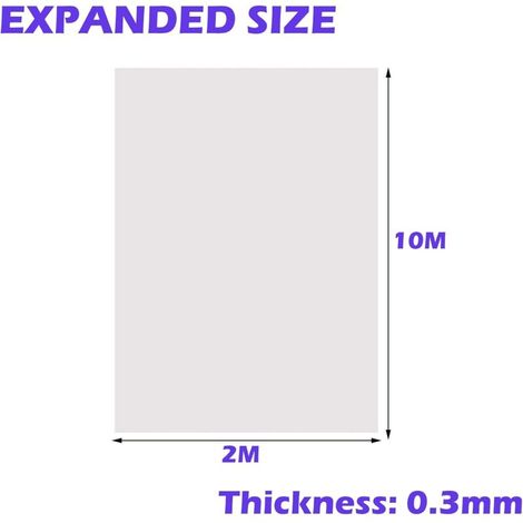 Bâche Protection Serre en Polyéthylène, Extra Épais Film Bâche en Plastique Transparent, Résistant Couverture de Polytunnel pour Protection Serre de Plante de Jardin ， 2 x 10M (1/4)