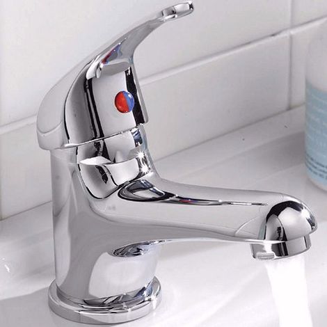 Studio Contemporary Chrome Basin Mono Mixer Tap & Waste (1/5)