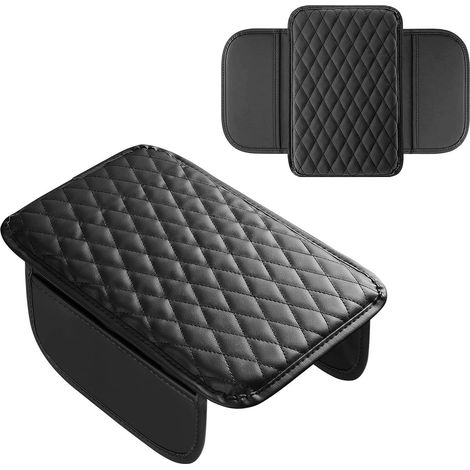 JSSEVN-Accoudoir universel de voiture - 30 x 20 cm - Avec 2 poches latérales - Organiseur - Confort et protection pour l'intérieur du véhicule (1/5)
