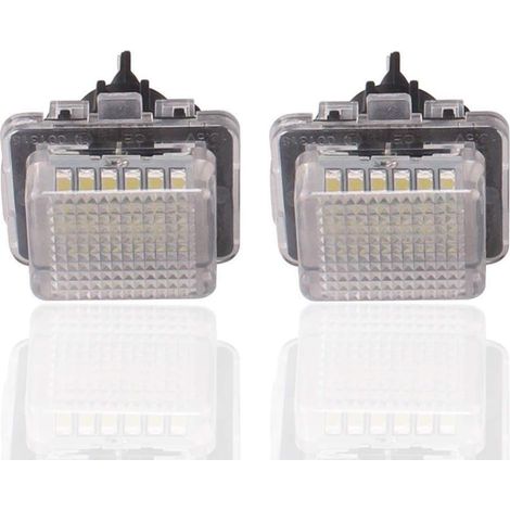 MINKUROW Luz De Placa De Matrícula 24-3528-Smd Conjunto De Lámpara Para Ces Clase Cl Sin Errores 3w 18 Led Placa De Matrícula Blanca Paquete De 2 (1/5)