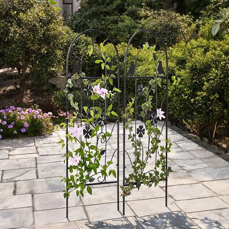 Arche de jardin schwarz en eisen 38 x 0,8 x 98 cm (1/5)