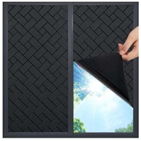 (Schwarz, 45 x 200 cm) Sichtschutzfolie, Verdunkelungsfolie, elektrostatische Fensterfolie, UV-Schutzfolie, Milchglasfolie für Büro, Zuhause, Wohnzimmer