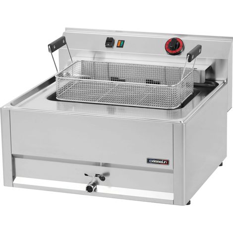 Friteuse électrique à Poser Avec Vanne De Vidange 16 Litres 66 - Casselin