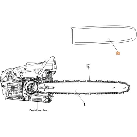 Copribarra ORIGINALE OLEOMAC per motosega GS 180 E - GST 360 3063053R