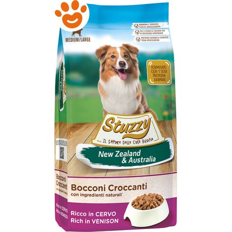 Stuzzy Dog Adult New Zealand & Australian Medium & Large al Cervo - Sacco 12 Kg -