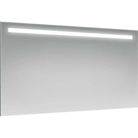 SPECCHIO RETTANGOLARE FILO LUCIDO CON FASCIA A LED SUPERIORE L.120 x H.70 cm