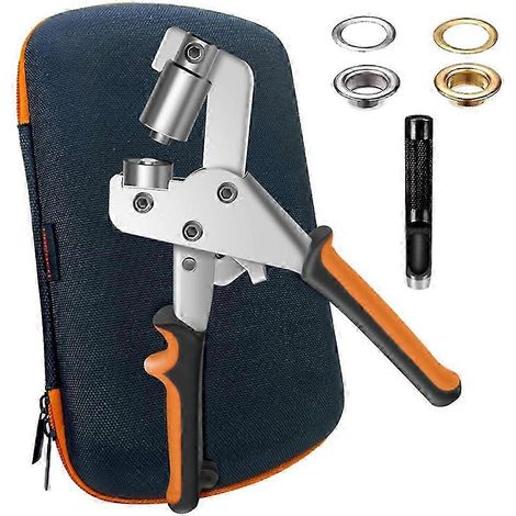Kit d'œillets robustes avec sacs et 200 œillets de 10 mm, outils manuels pour la pose d'œillets métalliques et de bâches. (1/5)