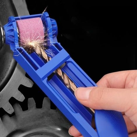 Aiguiseur de foret portable, accessoire de perceuse électrique, outil de meulage de précision, kit d'affûtage polyvalent pour forets de 2 à 12,5 mm (bleu)\nCouleur: Bleu (1/5)
