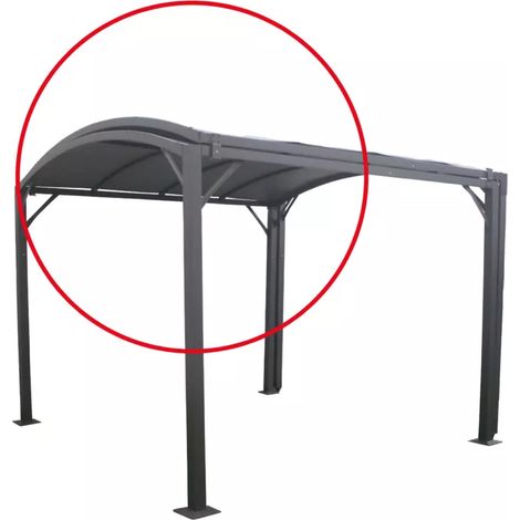 ricambio copertura per carport giardini di maggio "deluxe" in poliestere grigio scuro