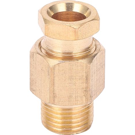 Raccord de conduite d'huile en laiton, adaptateur droit pour tube nylon, cuivre, aluminium - DuctPD618 (1/5)