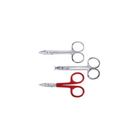 Ciseaux Inox Electriciens 110 Mm - Lames Courbées Crantées