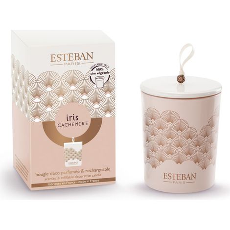 Bougie parfumée décorative 180g Iris Cachemire / Esteban