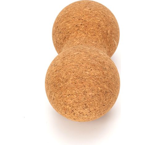 Masajeador de pelota de lacrosse de corcho y cacahuete para yoga - 100% natural de primera calidad - Terapia de rodillo para puntos gatillo, alivio profundo de los tejidos - Ayuda para la movilidad y  (1/4)