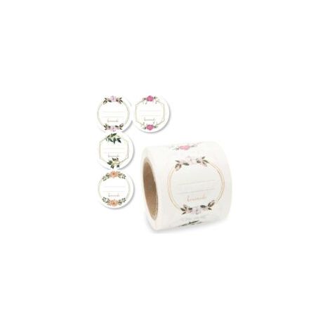 50 mm Selbstklebende Etiketten mit Blumenmuster (200 Blatt) - Crezuo (1/4)