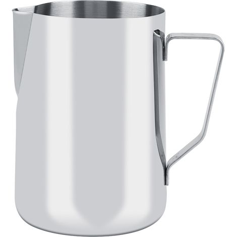 Pichet à lait en acier inoxydable pour mousse de lait, verseuse à café de 1000 ml pour art latte (1/5)