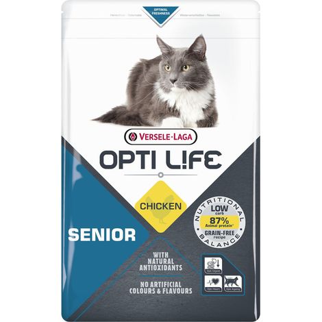 Croquettes Opti Life Chat Senior poulet : 2.5 kg