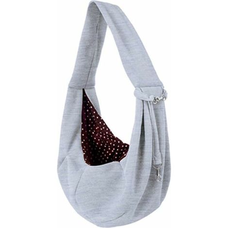 Sac de Transport pour Chat/Chien, Single-épaule Sling Sac de Transport pour Chien et Chat Animaux de Compagnie Sling Sac Transporteur Titulaire, Gris,28X46cm (1/5)