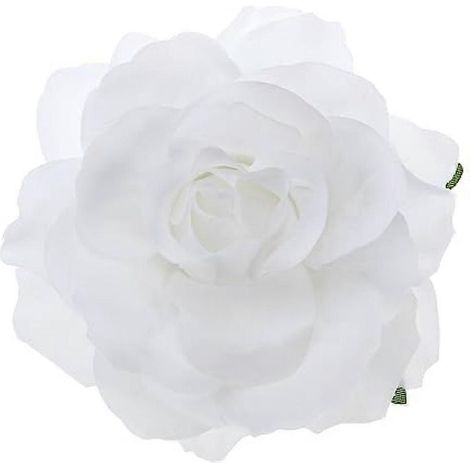 Set aus 2 künstlichen Haarspangen in Form einer großen Rose, florale Brosche für Damen, Haaraccessoires für Partys und Abschlussbälle, Haarspange aus Spitze (weiß) (1/5)
