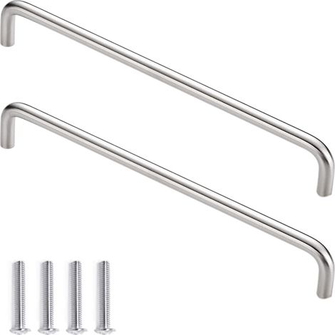 2 pièces Poignée de Meuble Acier Inoxydable Poignée de Porte Arc Poignée Boutons de Armoire Cuisine Placards Tiroir Poignées 192 mm (1/5)