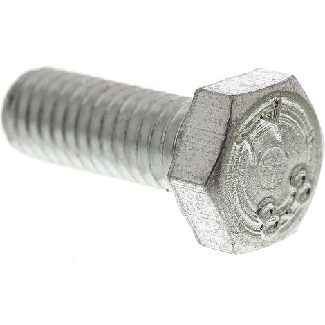 Vis à tête hexagonale, Acier Galvanisé et passivé, M6 x 16mm ( Prix pour Sachet de 100 )
