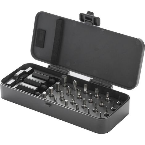Jeu de tournevis à cliquet 24 en 1 en acier allié, kit multi-embouts pour bricolage avec entraînement magnétique, comprenant une poignée en T et un coffret de transport. (1/4)