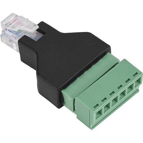 Adaptateur Ethernet RJ12 6P6C mâle vers bornes à vis 6 broches (1 pièce)