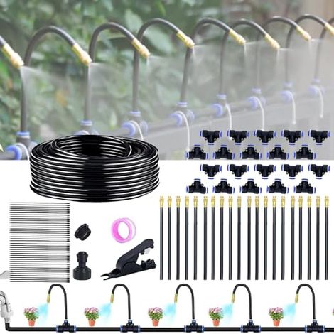 Terrasse Pulvérisateur Système d'irrigation de Jardin Avec Réglable à 360°, Convient pour les Tuyau Arrosage Brumisateur Plante Garden,l'irrigation de Pelouse,Pulverisateur pour plantes d' (1/4)