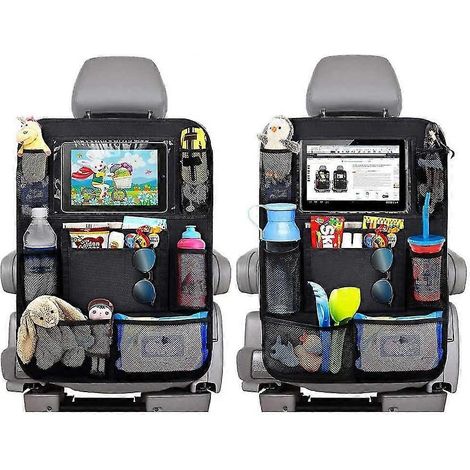 Lot de 2 organisateurs de siège arrière de voiture, en tissu Oxford imperméable et durable avec 9 poches de rangement (1/5)