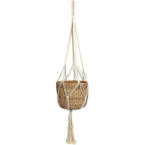 Suspension macramé porte plantes en algue marine 120 cm (1/3)