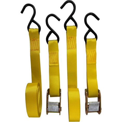 NASTRO DI ANCORAGGIO AD UNCINO CON FIBBIA mt. 2 x mm 25 - port.250 kg - pz.2 / con fibbia