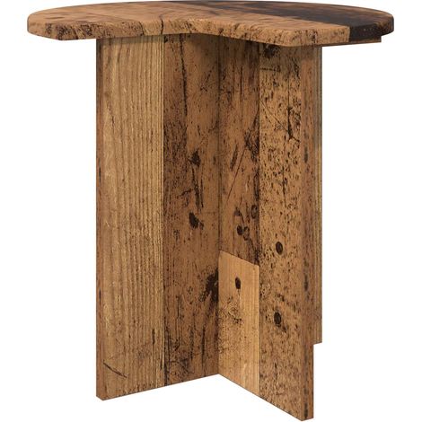 Tavolo laterale Legno antico Ø 39 x 38 cm Legno ingegnerizzato vidaXL