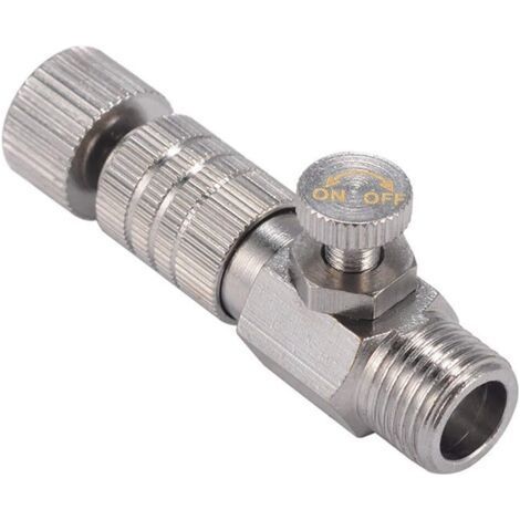 Raccordo rapido per aerografo, adattatore 1/8" BSP con valvola di regolazione per compressore d'aria e tubo dell'aerografo (1/5)