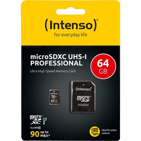 Tarjeta Micro SD INTENSO 3433490 64GB (1/4)