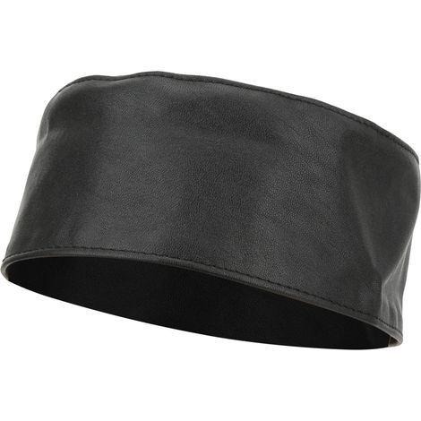 Chapeau de prière musulman en cuir de chèvre, élégant foulard, casquette nationale pour homme, noir, taille 60 (1/5)
