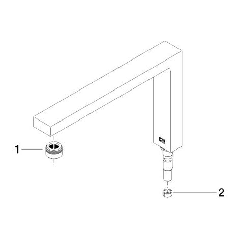 Dornbracht 90110618906-06 Bec de robinet Pièces de rechange