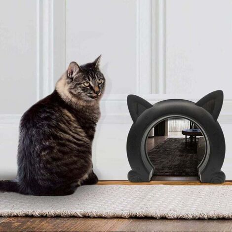 Indoor Cat Door - Indoor Cat Door - Pet Doors - 22.5 x 5.5 x 27 cm (L) Black