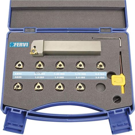 Kit de herramientas para roscar exteriores 20mm para torno de metal Fervi KISER (1/2)