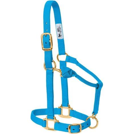 verstellbarer Nylon-Pferdehalfter 2,5 cm Messingmaterial Reiten (1/5)