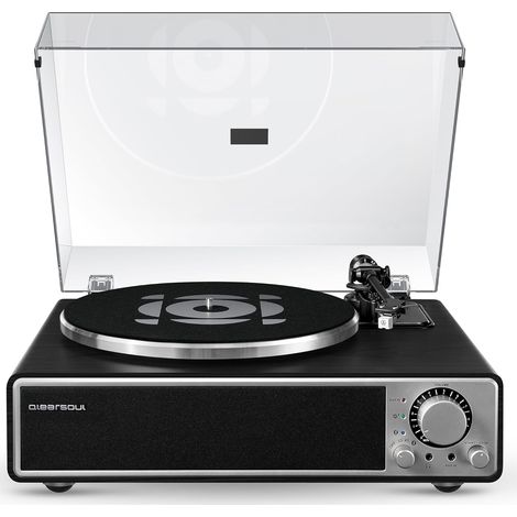 Tourne-Disque Vinyle (édition Noire), platines Hi-FI Tout-en-Un avec Haut-parleurs intégrés, Bluetooth 5.4, préampli Phono, Cartouche magnétique AT-3600L, 33/45 TR/Min, Deux (1/5)