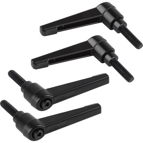 4PCS Poignées de Serrage Réglables M6, Poignée de Levier de Serrage Rapide en Acier avec 20mm Goujon (1/5)