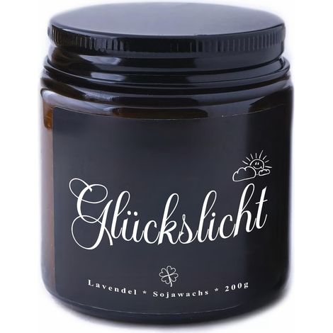 Cadeaux pour femme - Lumière porte-bonheur faite à la main - Bougie parfumée à la lavande dans un verre - Cadeau amusant pour petite amie, maman, grand-mère, idée de cadeau d'anniversaire, de Noël (1/5)