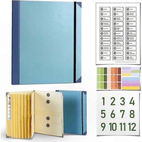 Classeur de documents urgents avec étiquettes et pochettes, organisateur de vie pour dossiers importants et contacts essentiels (1/5)